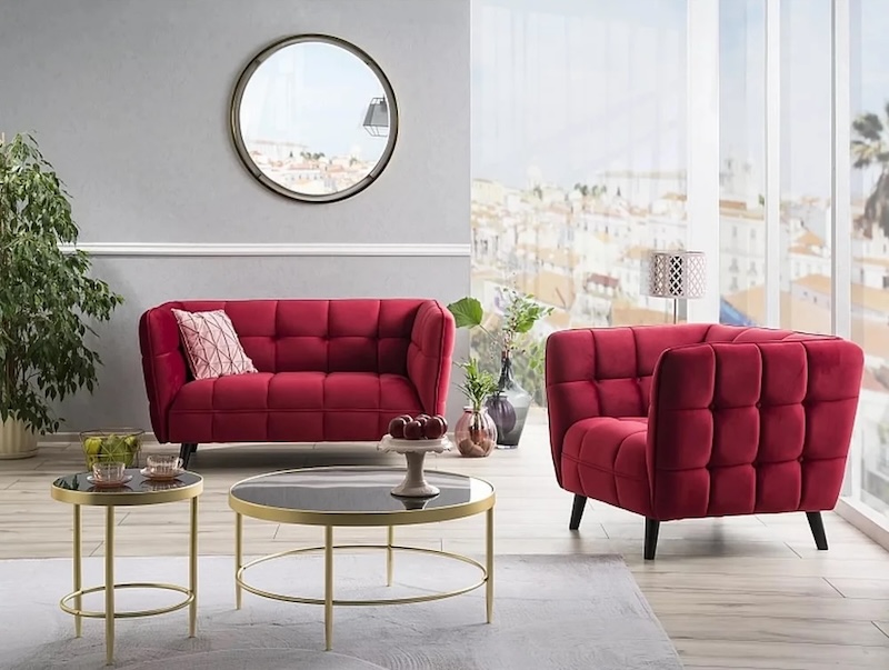 Двухместные диваны в интерьере