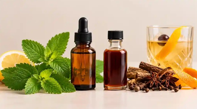 Lemon Balm Glycerite vs Cocktail Bitters